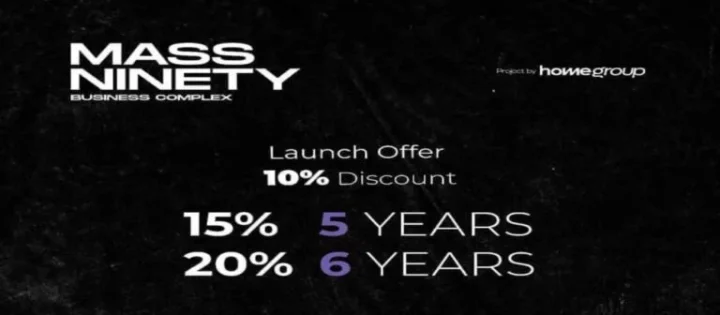 With a 20% down payment, get a 90 meter shop in Mass Ninety Business