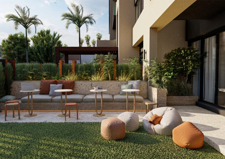 For sale in installments a 60 meter studio in AZ Homes compound