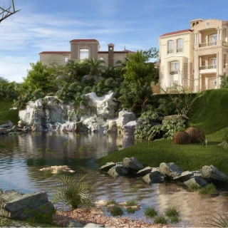 For sale a villa in Le Reve Compound Fifth Settlement with a more than wonderful view