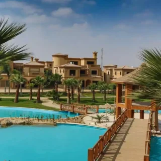 For sale a villa in Le Reve Compound Fifth Settlement with a more than wonderful view