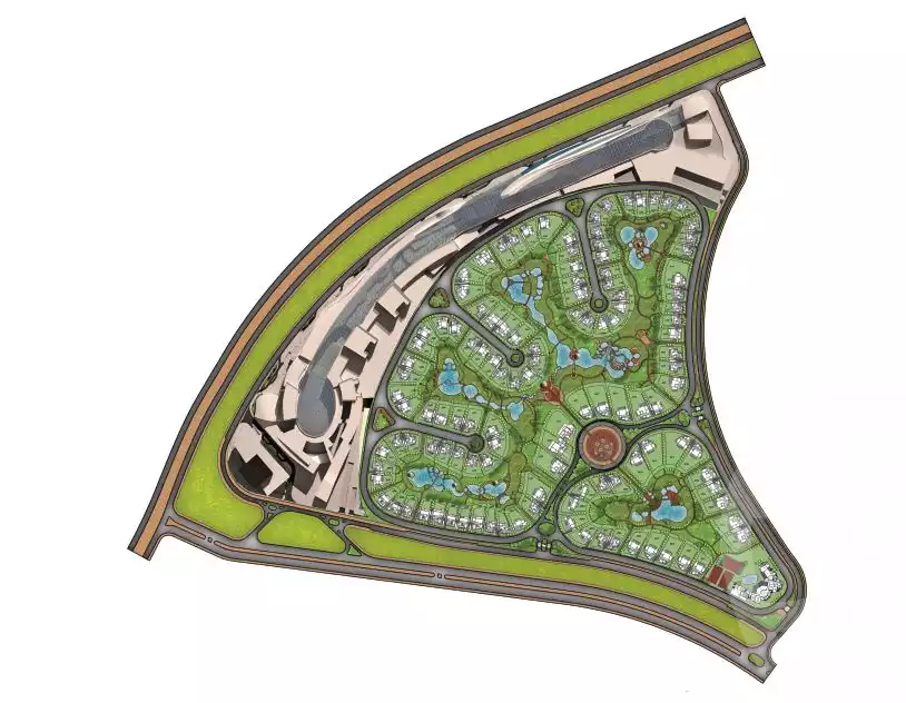 For sale a villa in Le Reve Compound Fifth Settlement with a more than wonderful view