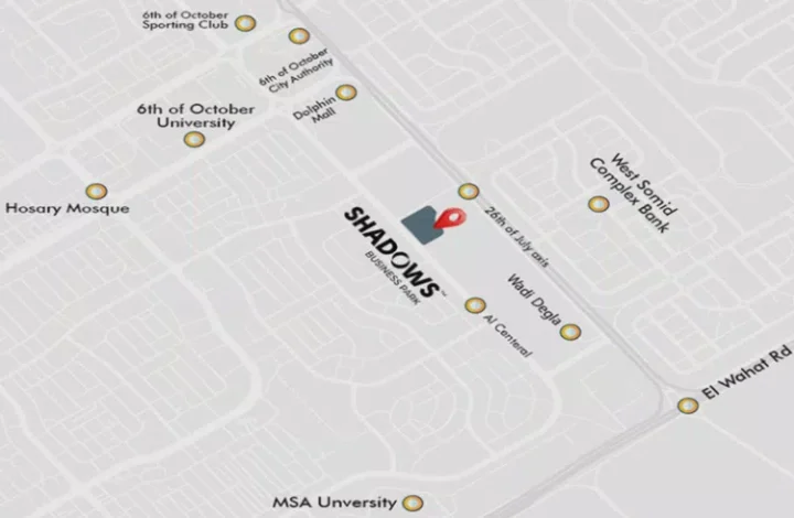 مكتب 140متراً للبيع في مول شادو بيزنس بارك