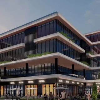 For sale in installments a 31 meter office with a garden in Solaria Mall El Shorouk