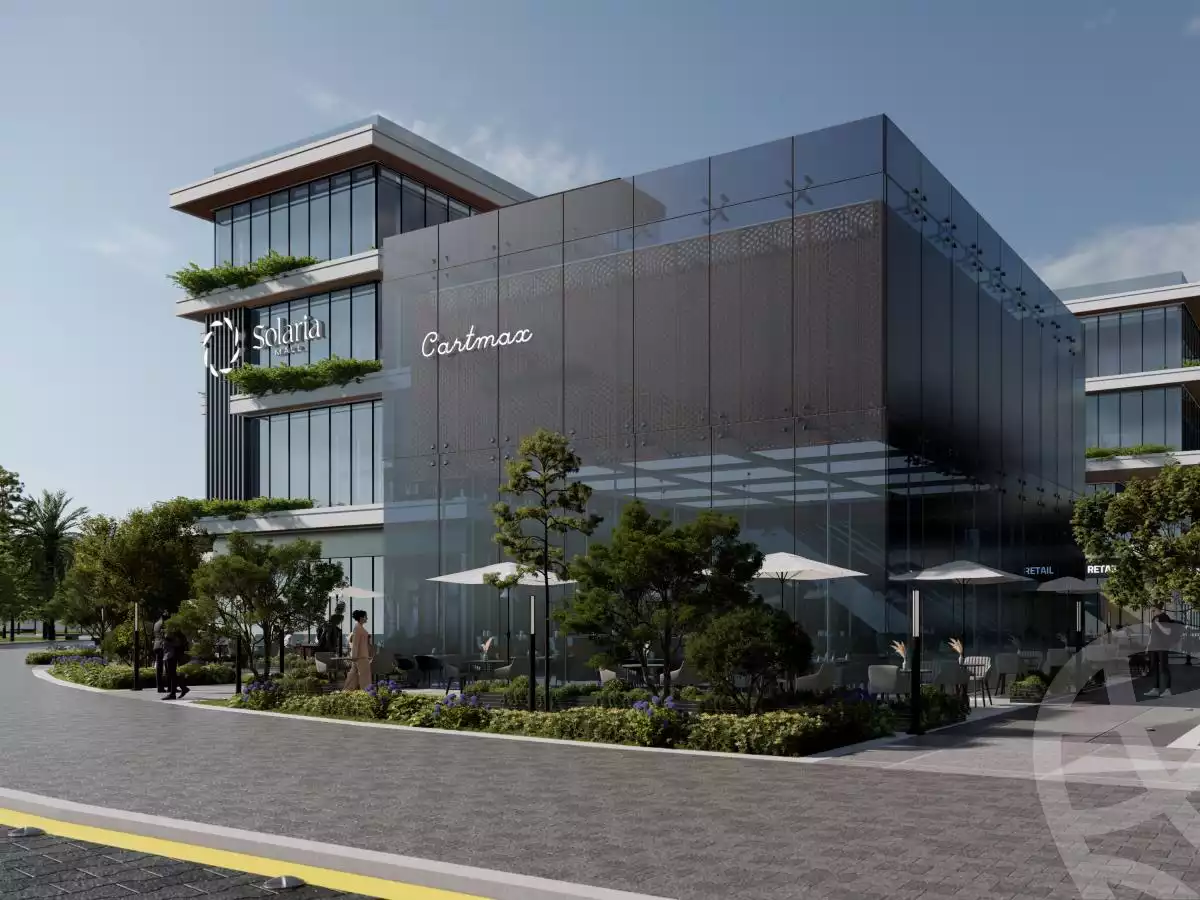 For sale in installments a 31 meter office with a garden in Solaria Mall El Shorouk