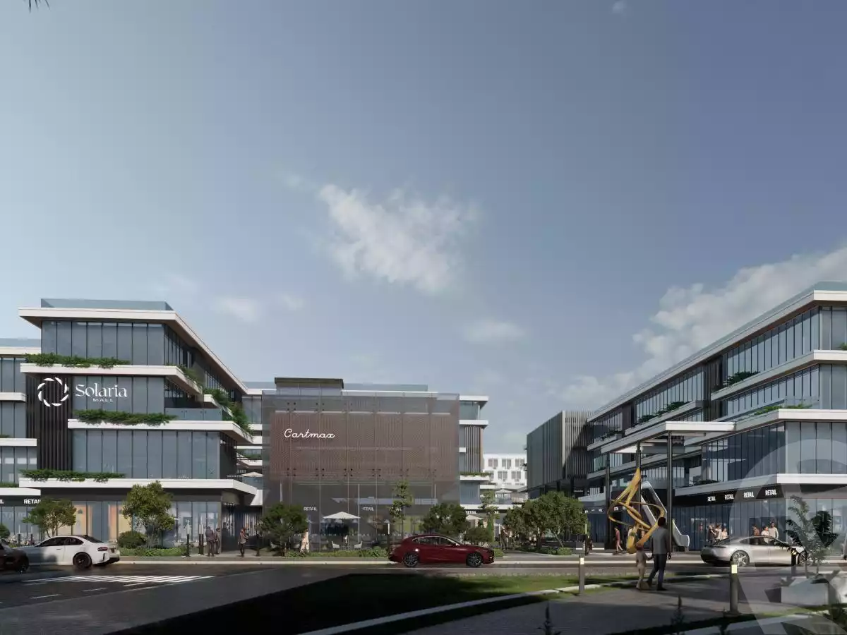 For sale in installments a 31 meter office with a garden in Solaria Mall El Shorouk