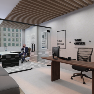 For sale in installments a 30 meter office in Ecoline Plaza Mall