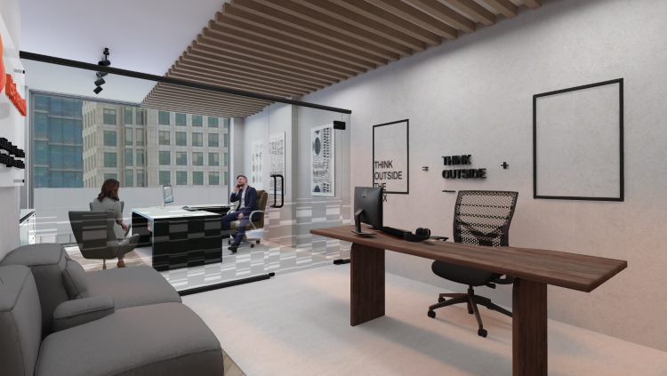 For sale in installments a 30 meter office in Ecoline Plaza Mall