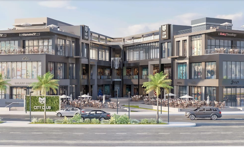 For sale in installments a 31 meter office with a garden in Solaria Mall El Shorouk