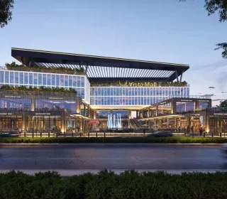 For sale in installments a 31 meter office with a garden in Solaria Mall El Shorouk