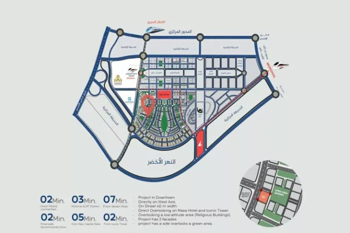 عيادة بمساحة 100 متر للحجز في مول ويست فيو