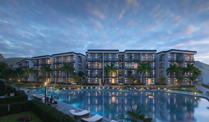 للبيع بالتقسيط شاليه 125 متر أرضي بحديقة في قرية لوجانو الجلالة