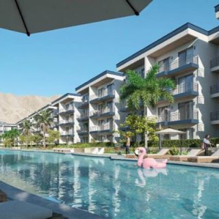 للبيع بالتقسيط شاليه 125 متر أرضي بحديقة في قرية لوجانو الجلالة