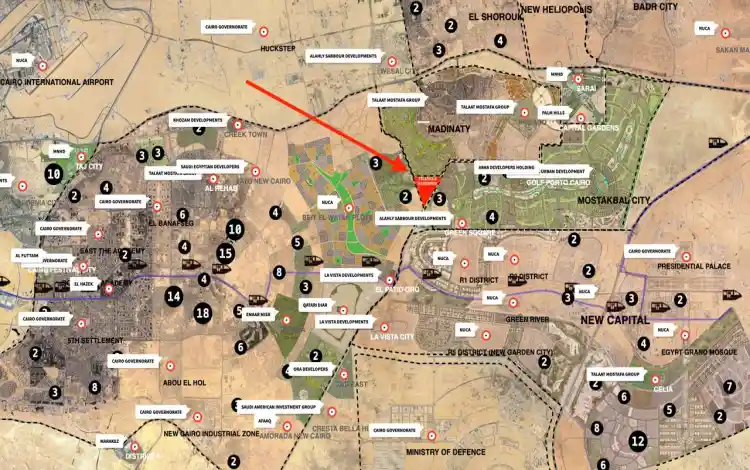 Details about the villas in Triangle Compound Fifth Settlement