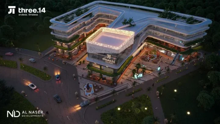 For sale in installments, a 35 meter office in Three 14 Mall Fifth Settlement