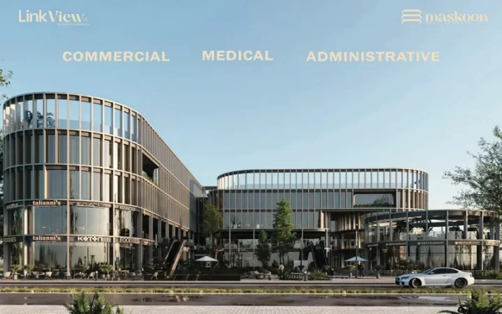 للبيع بالتقسيط مكتب 29 متر في مول لينك فيو التجمع الخامس